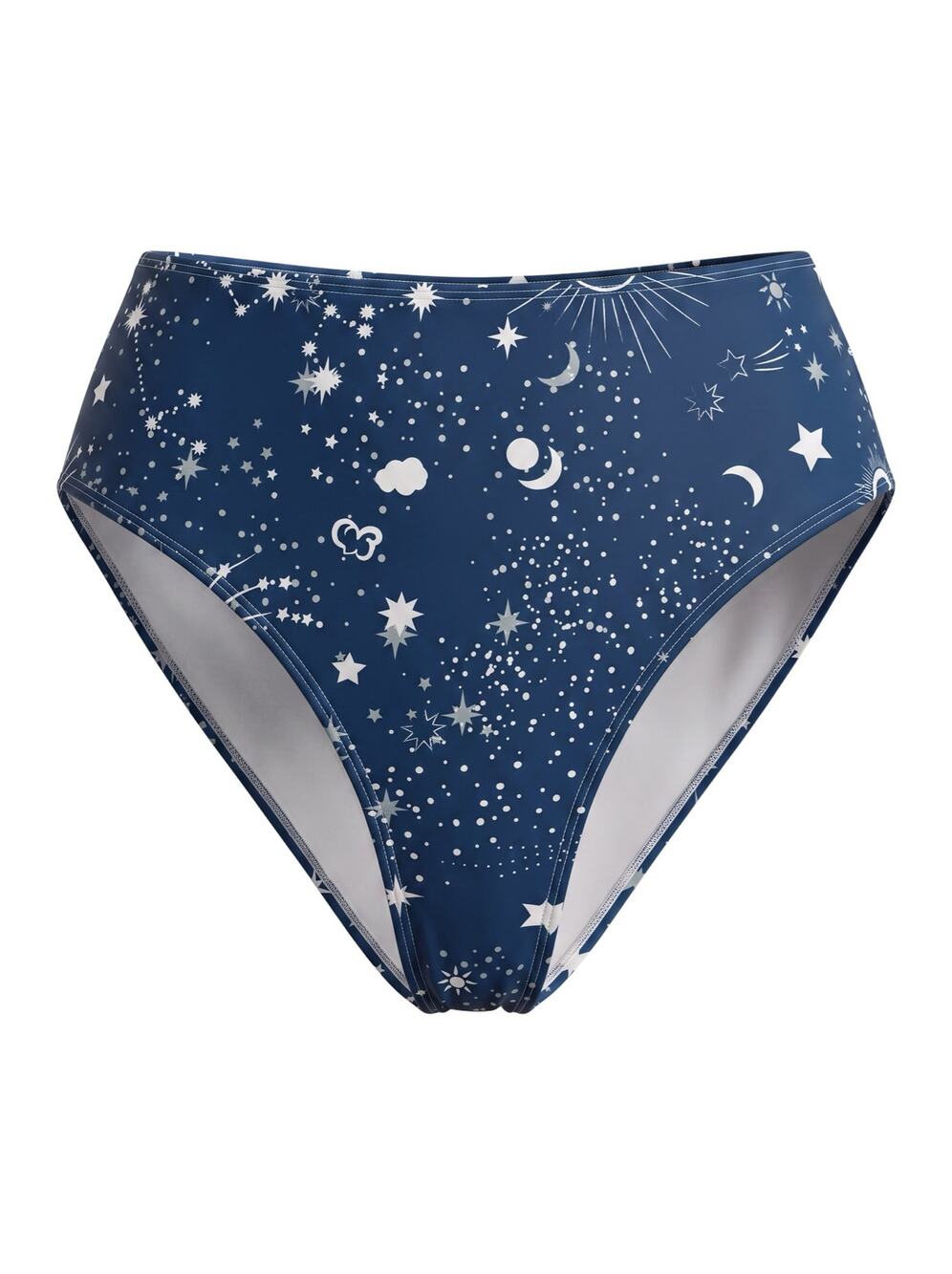 NWOT Shein Women's 1XL Whismigoth Navy Moon Celestial Bikini Bottoms Swim
